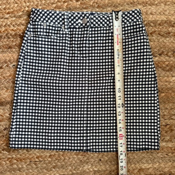 Talbots Size 2 Petite Black & White Gingham Skirt - Picture 4 of 6